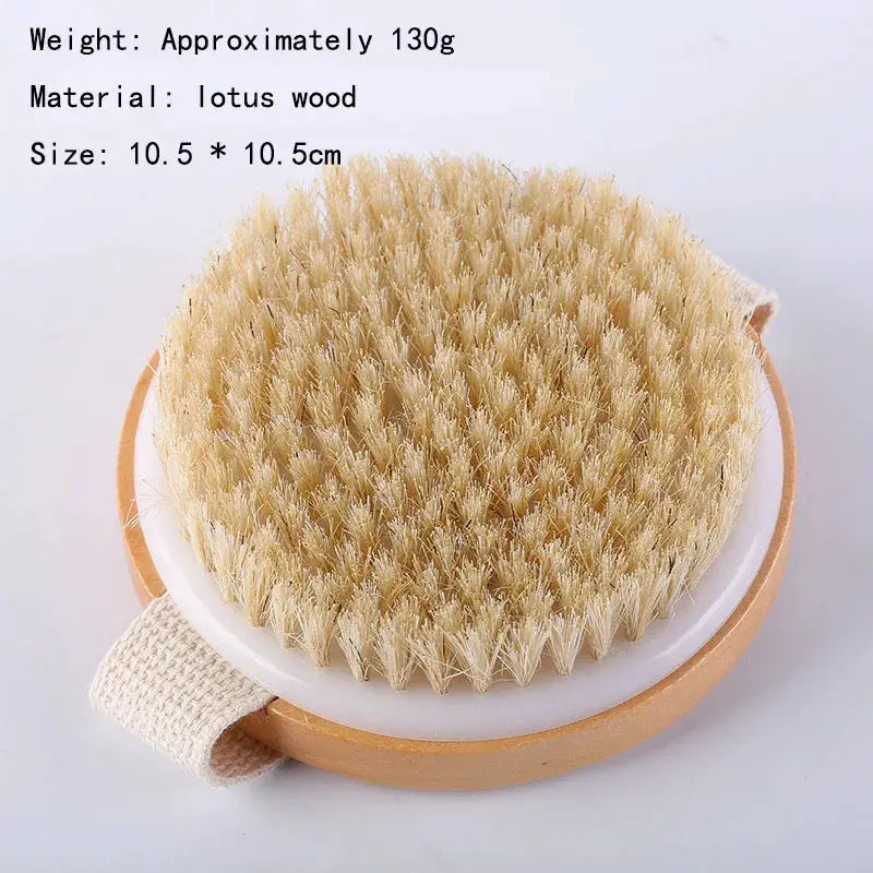 Luxury Wooden Body Massage Brush | Natural Bristles | Cellulite Remover & Exfoliator