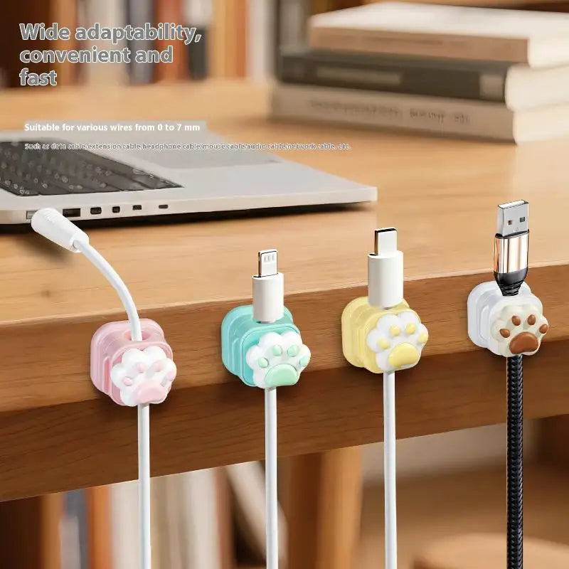 Desktop Cute Cable Organizers Holder Clips Desk Tidy Organiser Self Adhesive Cable Management Office Wire Cord Holder from PriceLows™