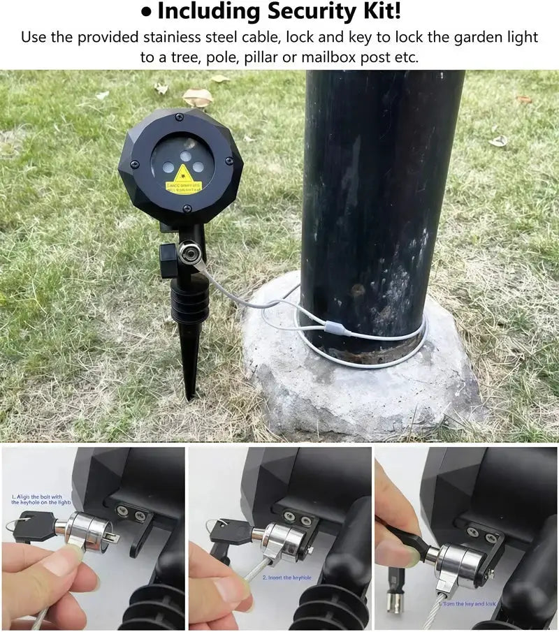 LED Laser Garden Light | 10W Output | IP65 Waterproof | Aluminum Build