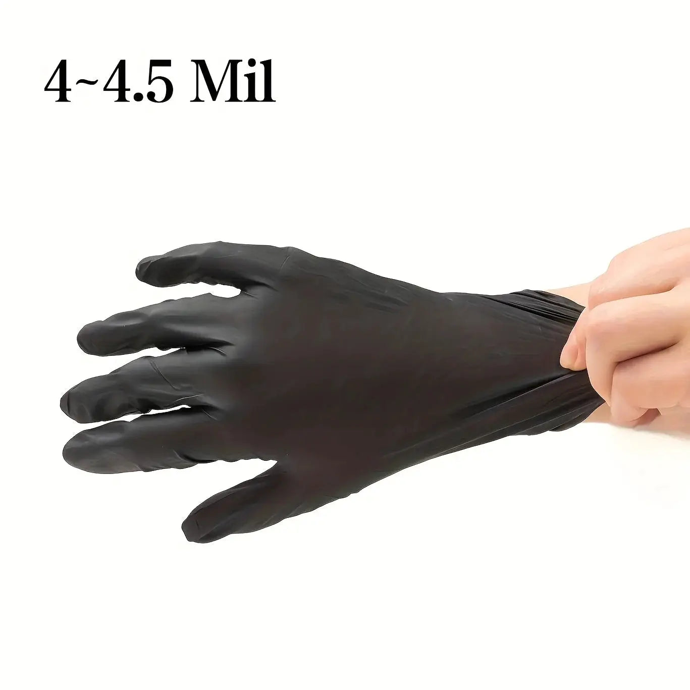 Industrial grade black disposable nitrile gloves, thickened, durable, oil resistant, stab resistant gloves, tattoo resistant, automotive repair, food processing protective gloves from PriceLows™