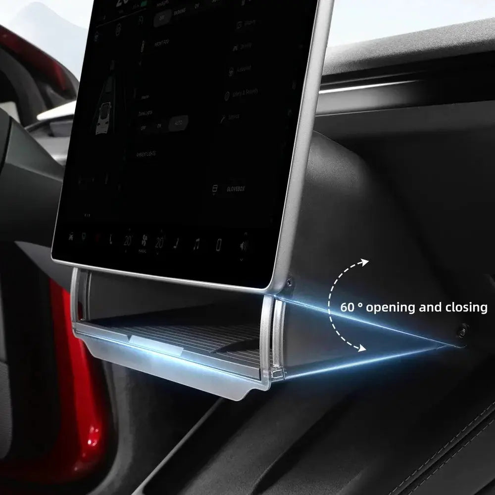 For Tesla Model Y Juniper 2026 Model 3 Highland 2025 Under-Screen Hidden Storage Box Behind Screen Center Console Organizer Case from PriceLows™