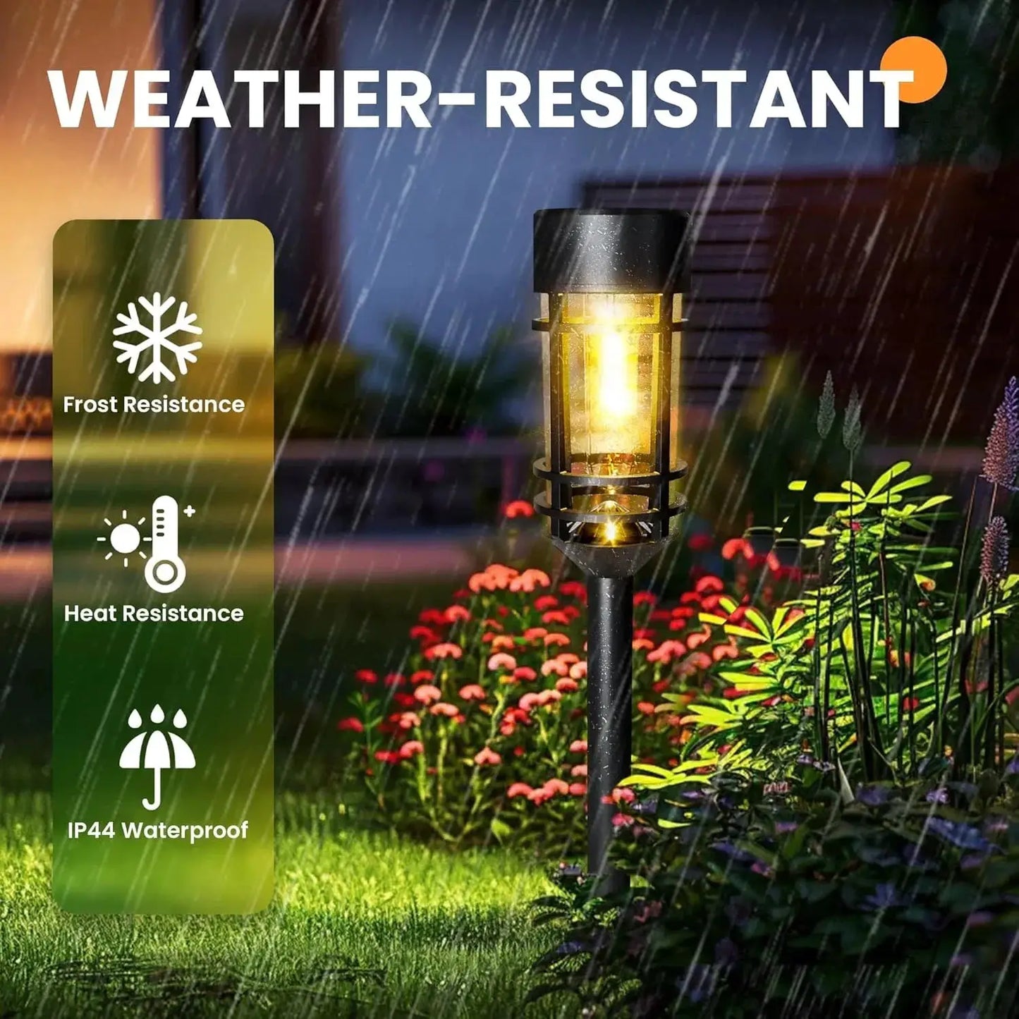 4 Sets Outdoor Solar Street Lights, Waterproof Solar Landscape Lights for Yard, Path, Landscape and Sidewalk (Warm White). from PriceLows™