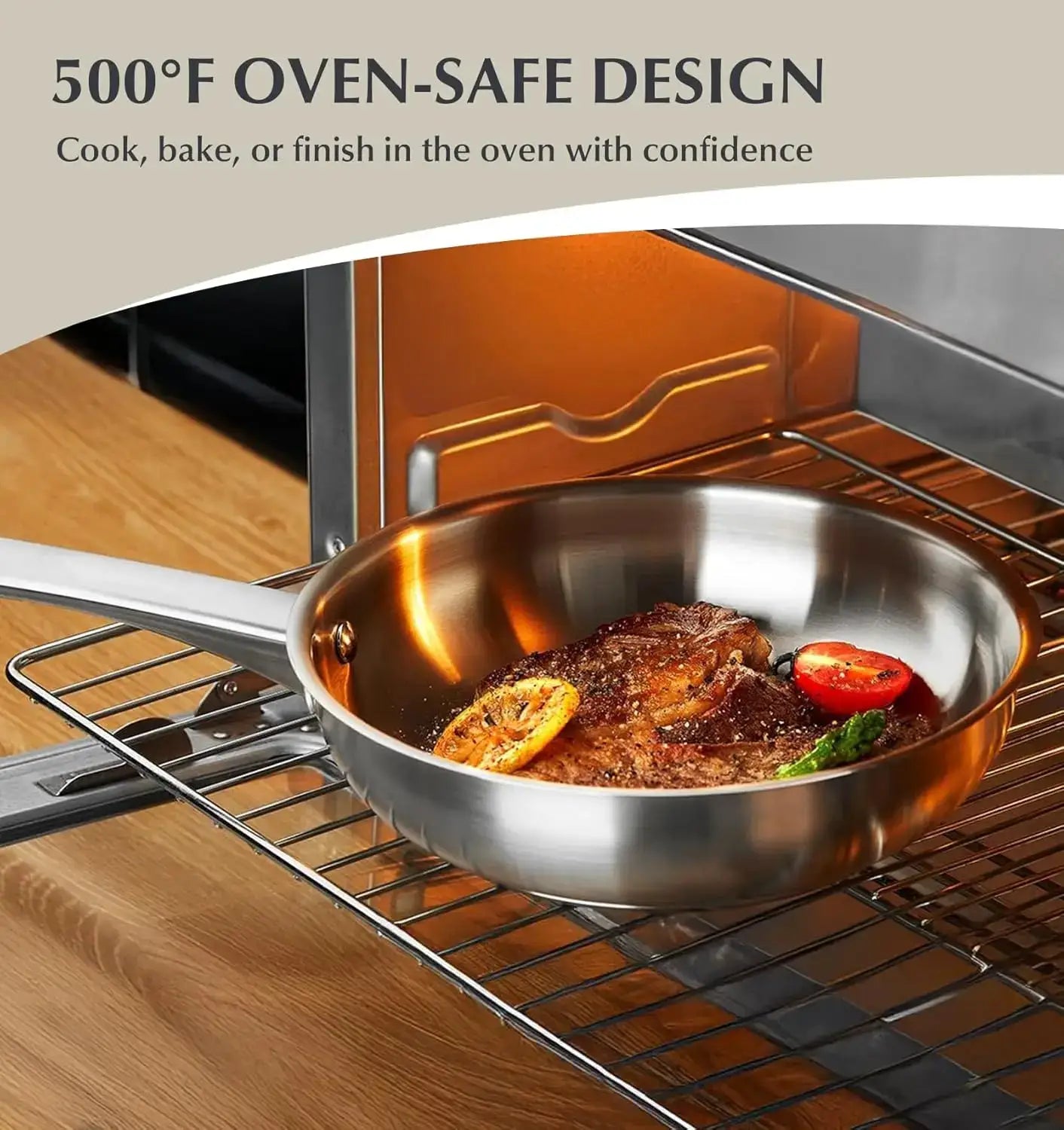 KOCH SYSTEME CS 10 Piece Stainless Steel Pots and Pans Set, Kitchen Cookware Sets, Induction Ready, Oven Safe to 450°F from PriceLows™