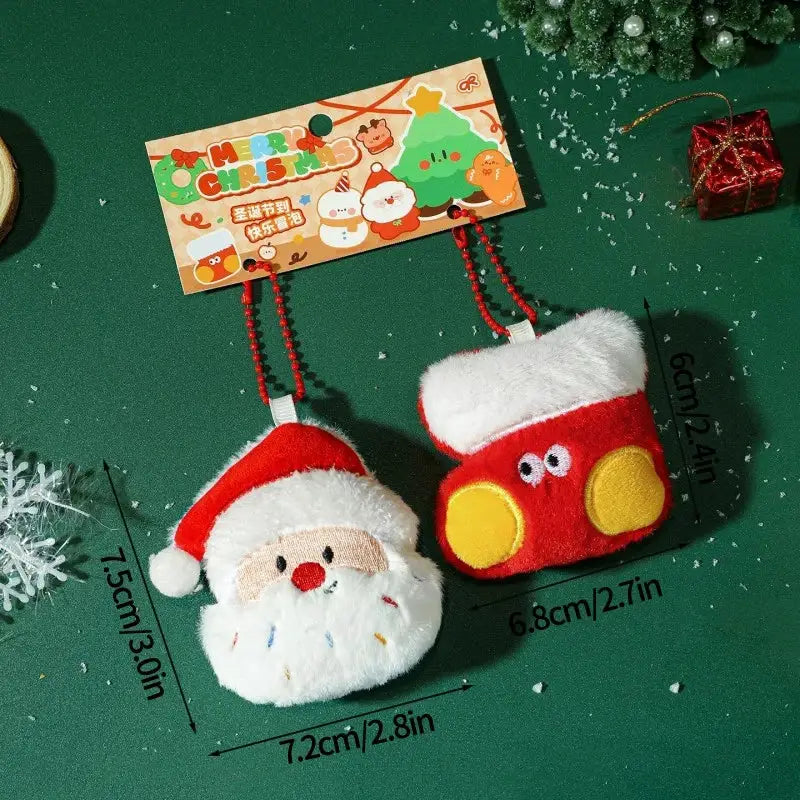 Hanging Plush Ornament | Santa Claus Snowman | Soft Touch Christmas Decoration