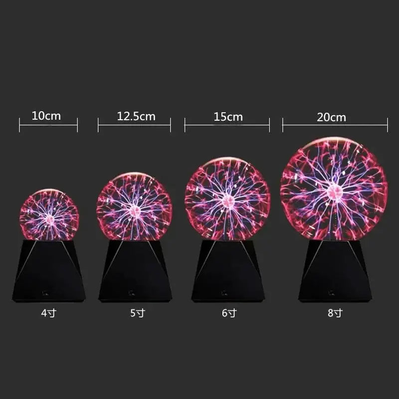 3/8 Inch Sound Control Magic Plasma Ball Lamp LED Night Light Atmosphere Touch Glass Plasma Light Christmas Party Decor Lighting from PriceLows™
