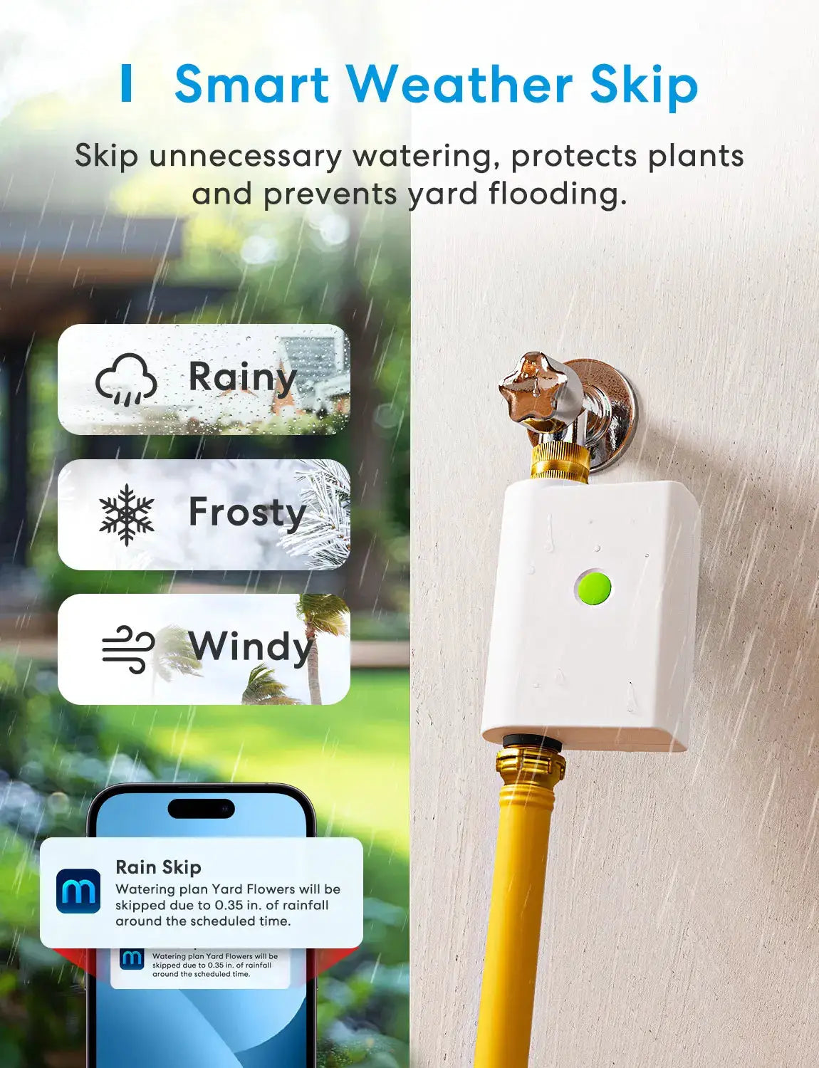 Meross Smart Sprinkler Timer Wifi Hose Faucet Timer with Brass with Tracking & Alerts Function from PriceLows™