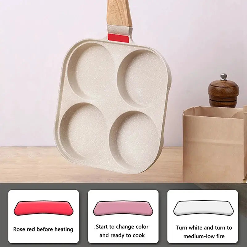 Omelette Pan | Four Hole Design | Nonstick | One Size
