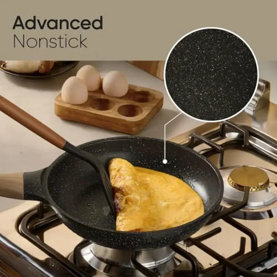 Pots and Pans Set Non Stick, Cookware Set Pots and Pans Induction Cook Ware, Nonstick Kitchen Cooking, PFOA Free from PriceLows™