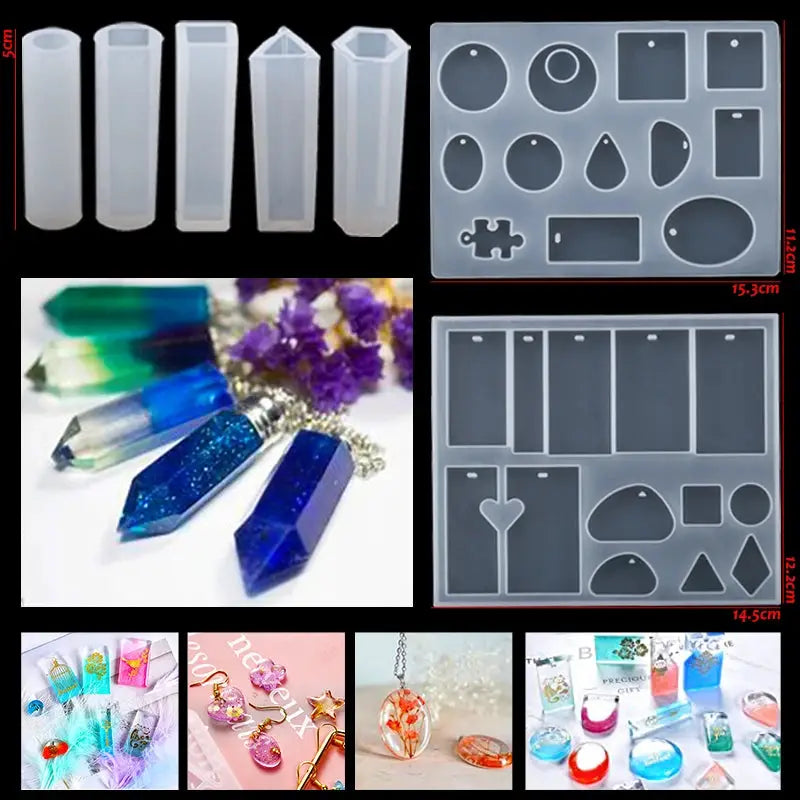 Resin Jewelry Making Kit | Dried Flowers Foil Earring Necklaces
