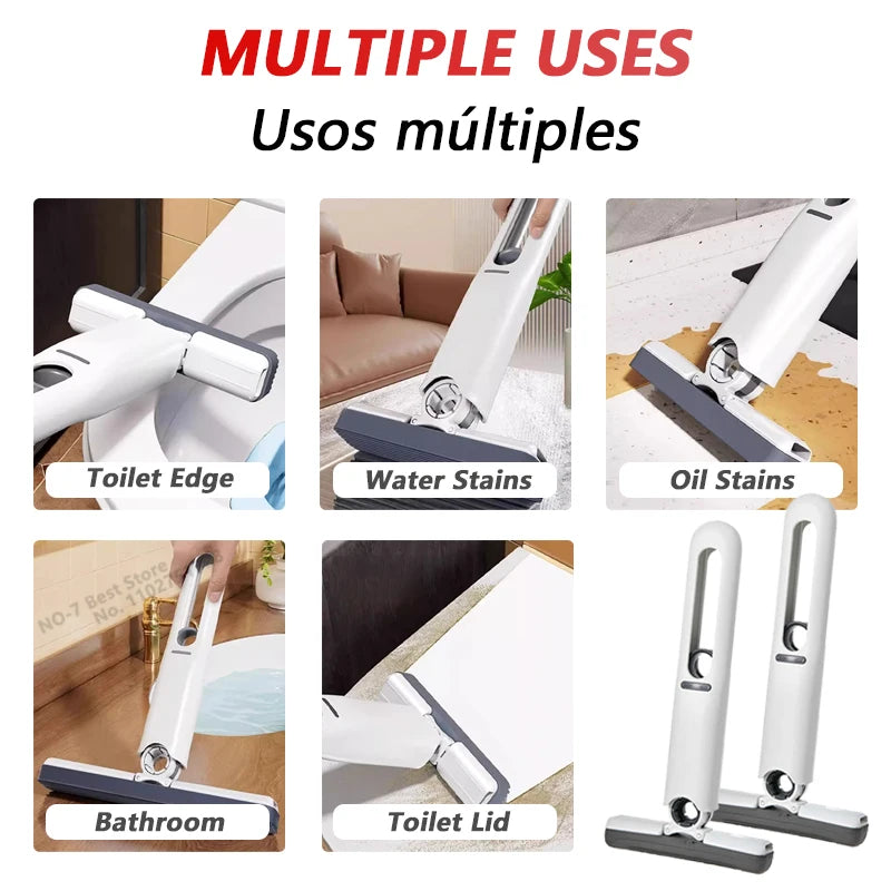 Mini squeezable mop with powerful folding design. Household cleaning tool. No hand washing required. Strong water absorption. from PriceLows™