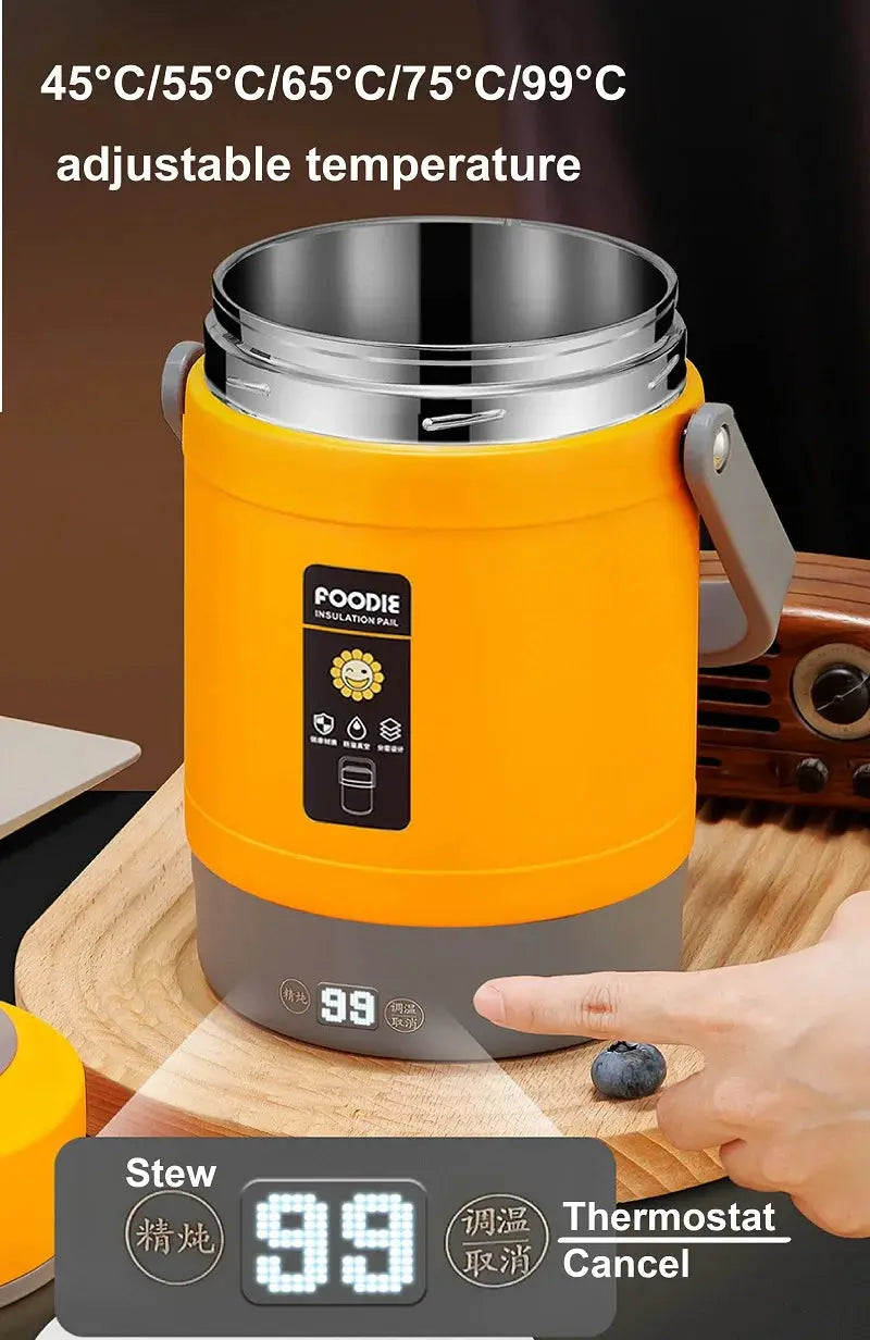 100-240V Electric Lunch Box 12V Car Rice Cooker Portable 304 Stainless Steel Double Layer Linner Thermal Insulation Lunch Box from PriceLows™