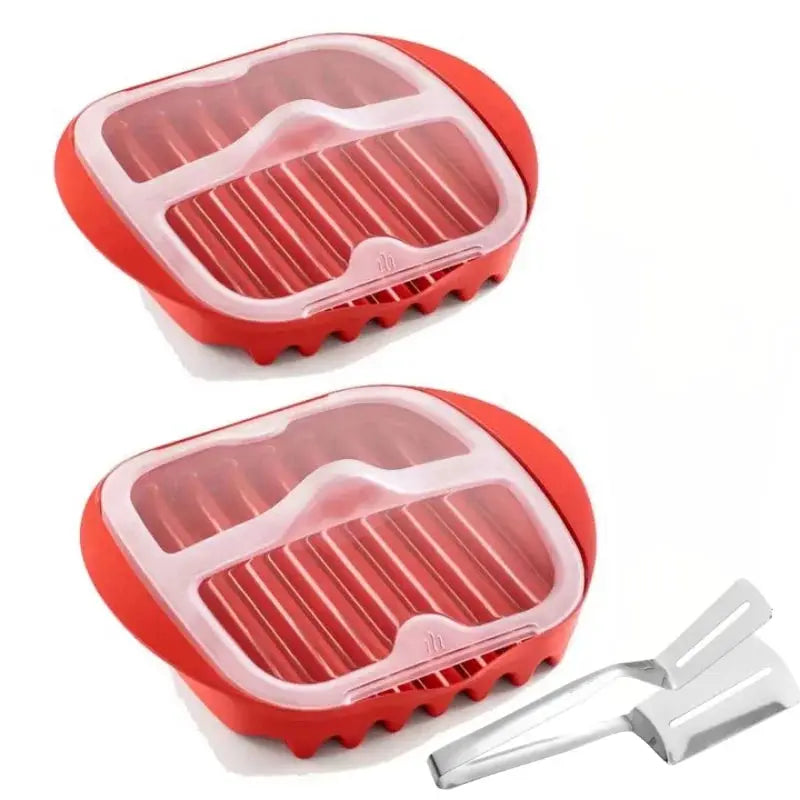Microwave Bacon Tray | With Splatter Lid | Silicone Nonstick | One Size