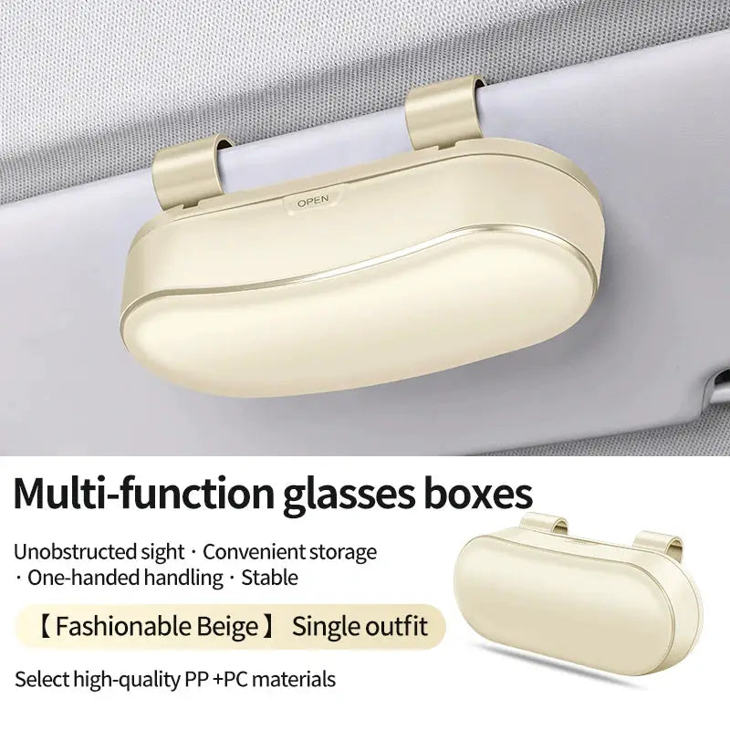New Car Glasses Box, Glasses Sunshade, Sunglasses Car Storage Multi functional Sunglasses Clip Storage Box from PriceLows™