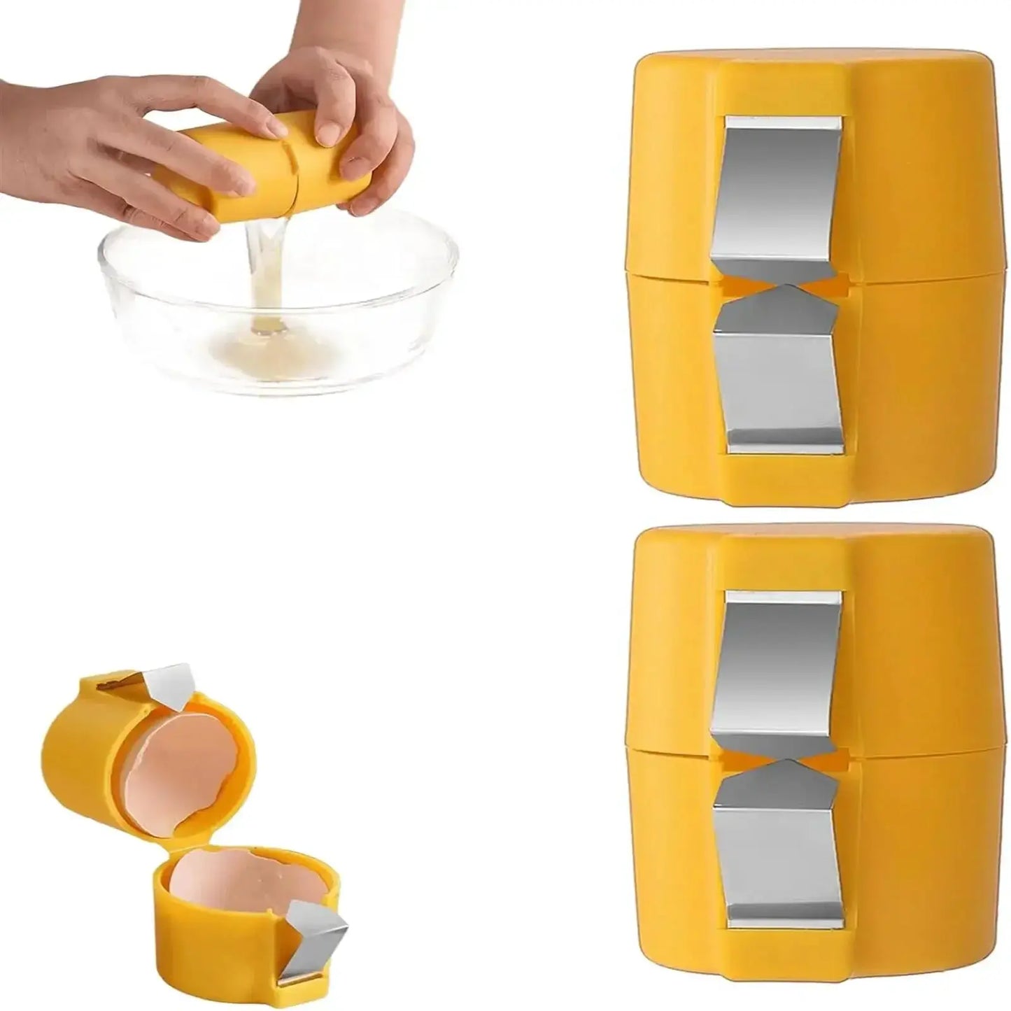 1/2pcs Multifunctional Egg Shell Opener Handheld Egg Cracker Separator Tool Eggshell Cutter Easy Open Kitchen Gadget for Raw Egg from PriceLows™