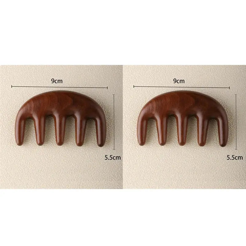 Wooden Massage Comb | Scalp Oil Massager | Compact Size