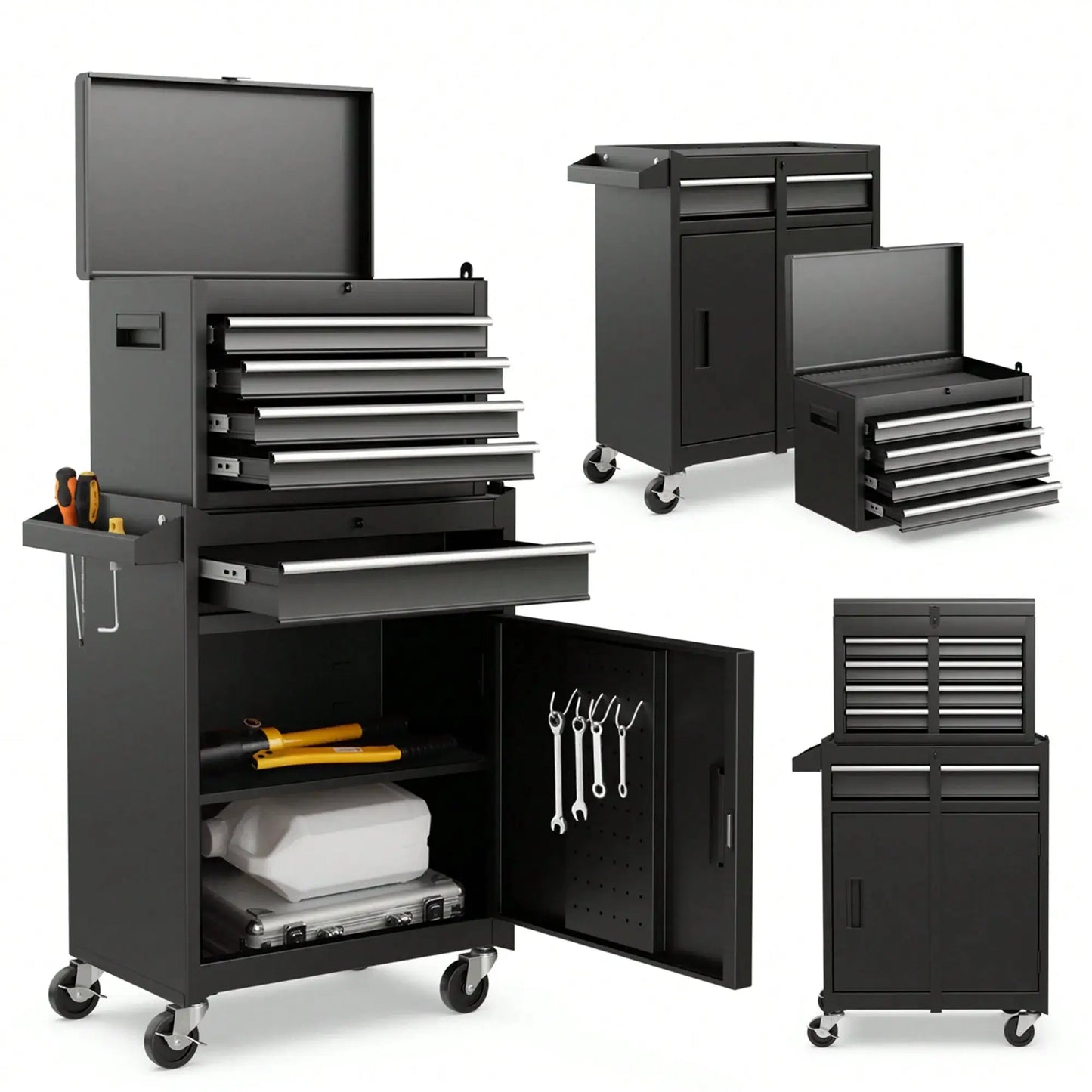 Tool Chest & Cabinet With 5 Sliding Drawers Rolling Garage Organizer from PriceLows™
