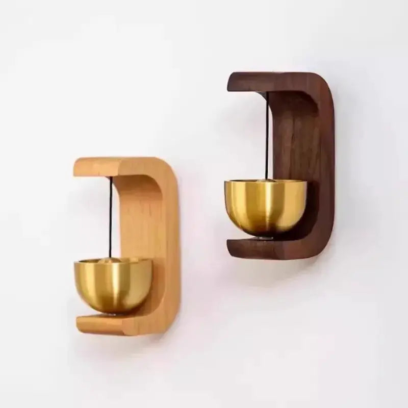 Dopamine Wind Chime Magnetic Indoor Wind Chime, Oak Material Doorbell Copper Bell, Walnut Copper Trim Home Wind Chime Doorbell from PriceLows™