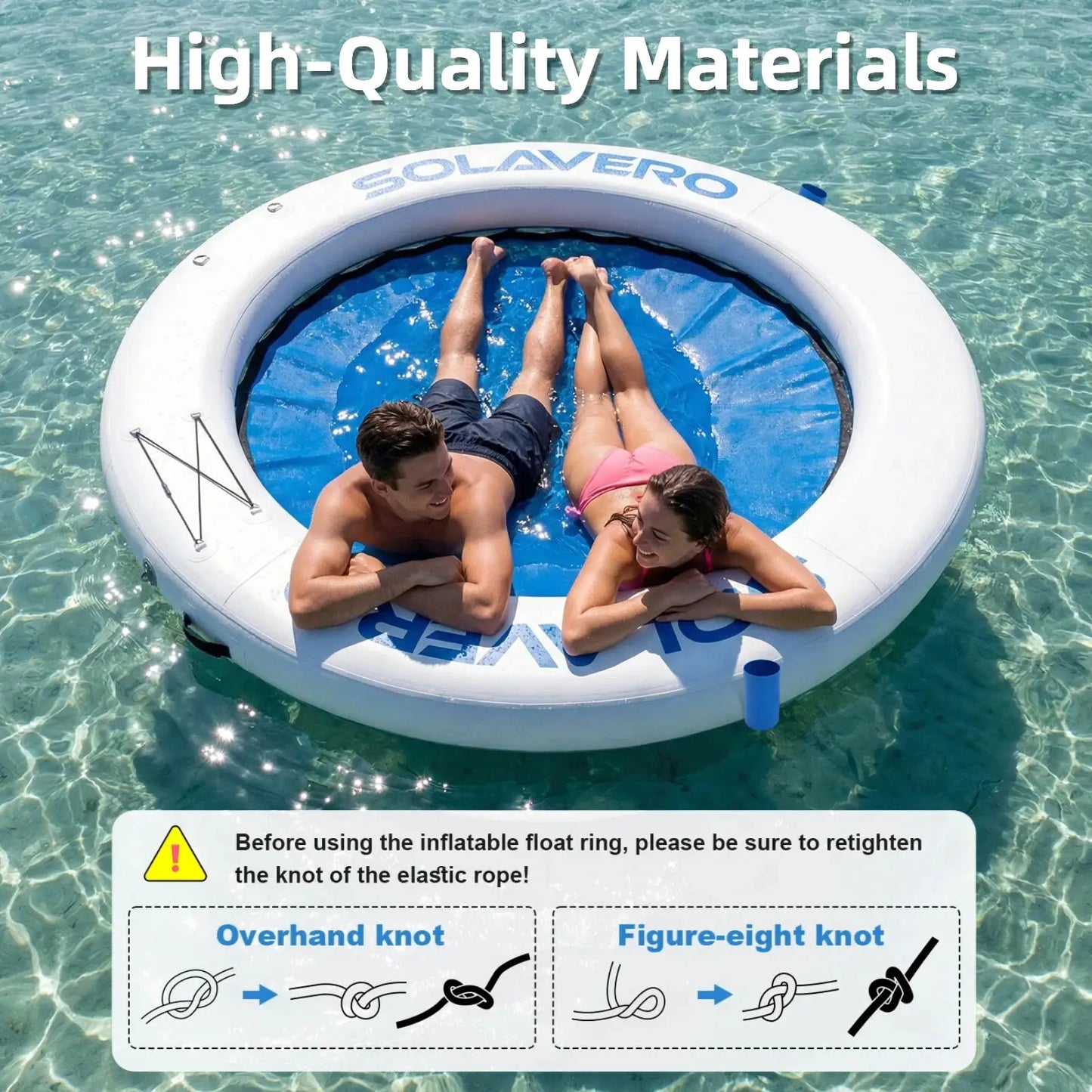 Inflatable Water Floating Platform | 8ft Round | 660 Lbs Capacity | 3-4 Person