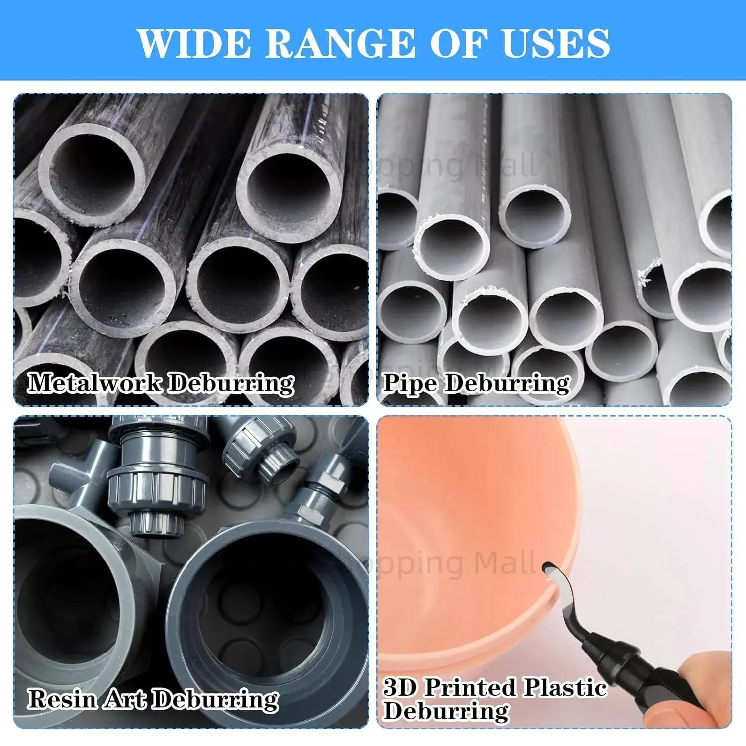 Metal RB1000 Repair Deburring Tool Kit Bit Rotary Deburr Blades Remover Deburring Tool Set for Wood Plastic from PriceLows™