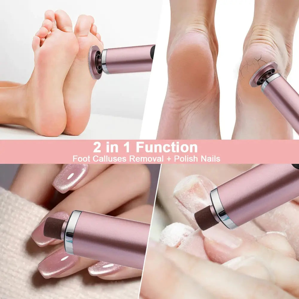 Electric Foot Callus Remover Heels Remove Wireless Rechargeable Foot Care File Cuticle Callus Remover with Replacement Sandpape from PriceLows™