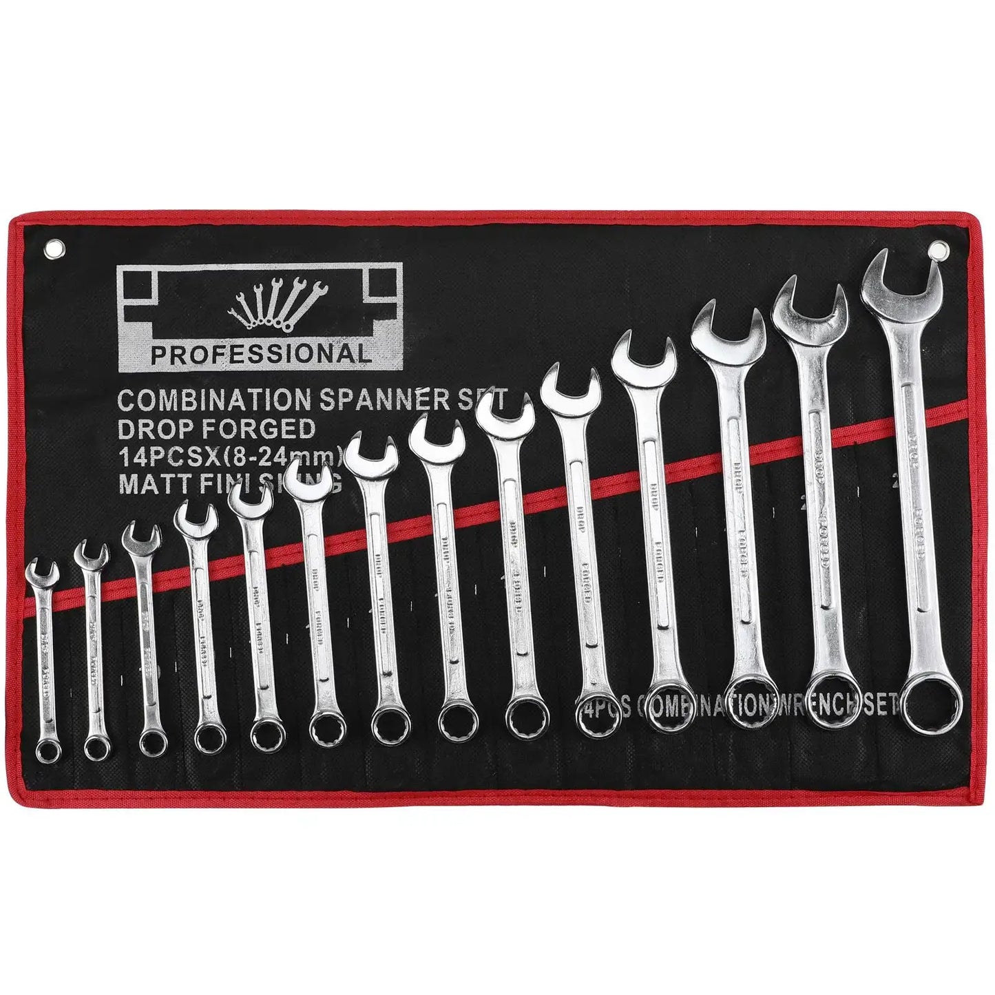 14 pcs Combination Wrench Set 8mm 24mm Double Ended Tools Mechanics Repair Shop Garage Home Workshop Chrome Vanadium Steel from PriceLows™