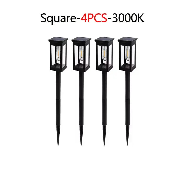 2/4/6Pcs Retro Solar Pathway Warm Lights Outdoor Waterproof Garden Incandescent Bulb for Walkway Yard Backyard Landscape Decor from PriceLows™