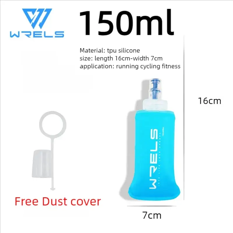 WRELS Soft Folding Water Bottle Collapsible Silicone Outdoor Sport Traveling Camp Hiking Cycling Running TPU Portable Water Bag from PriceLows™