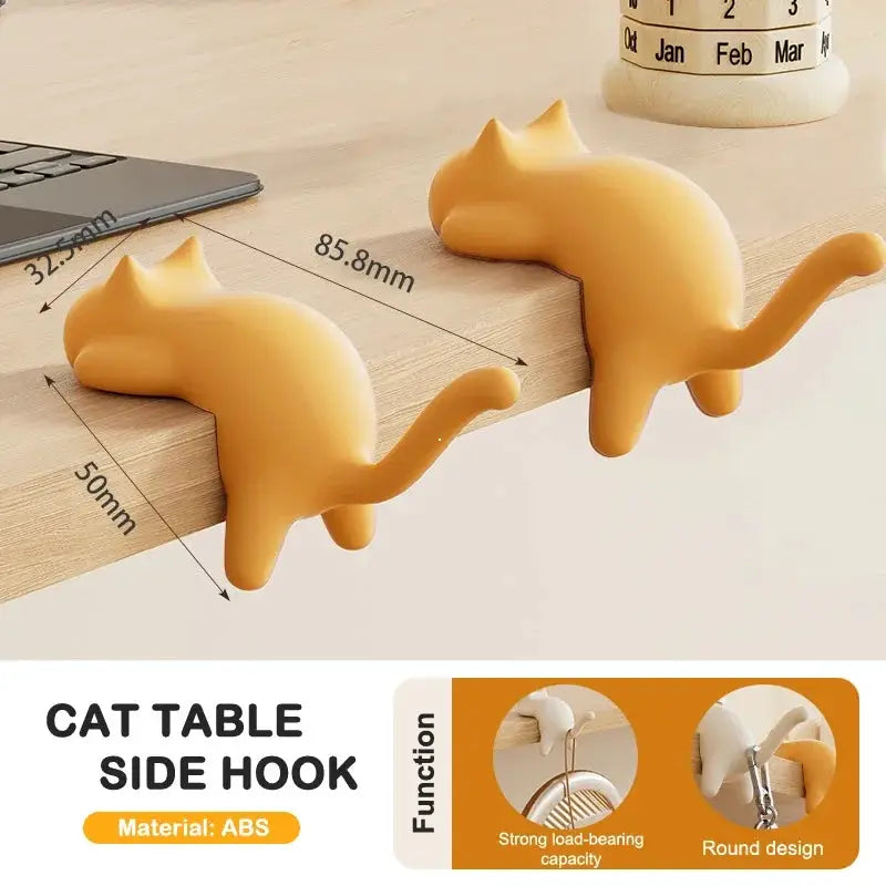Cute Cat Bag Hook Portable Table Hook Handbag Backpack Organizer Holder for Home Office Desk Side Decor Travel Bag Hanger from PriceLows™