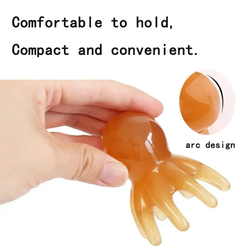 Resin Octopus Massage Comb | Meridian Scraping | Acupuncture Tool