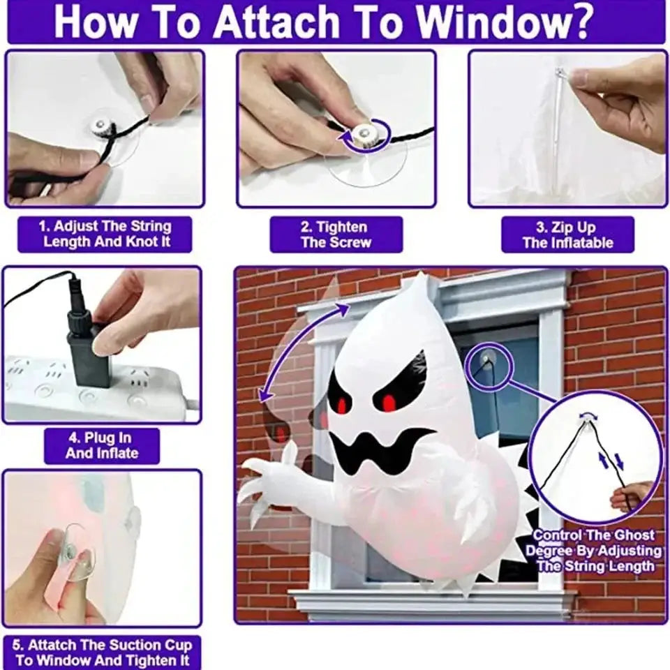 Halloween Ghost Inflatable | 1.4m | Outdoor Garden Decor