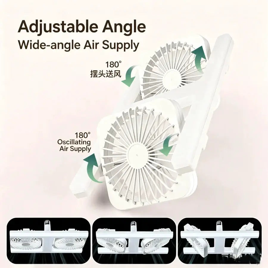 LED Ceiling Fan Light | 60W Power | E27 Socket | Double Fans