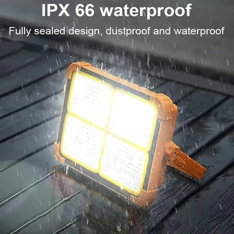 Solar Flood Light | LED Rechargeable | Dimmable Outdoor | Portable