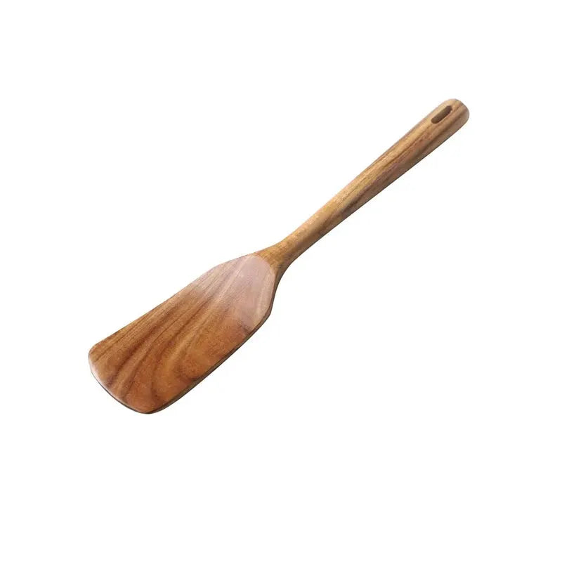 Teak Spatula Set Of 2 Wooden Spatula For Cooking Nonstick Cooking Utensils Long Handle Heat Resistant Slotted Turner Cookware from PriceLows™