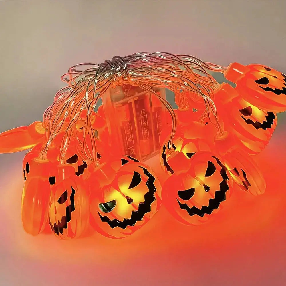 Halloween LED String Lights | Battery Operated | Ghost Pattern | Indoor Use