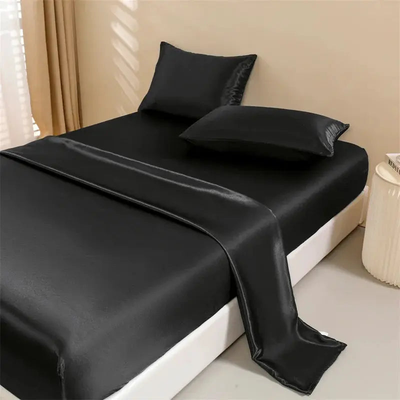Satin Sheets | 4-Piece Set | Deep Pocket | Queen Size