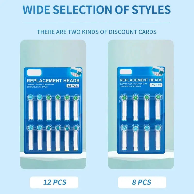 8pcs Replacement Brush Heads For Oral-B Electric Toothbrush Advance Power/Vitality Precision Clean/Pro Health/Triumph/3D Excel from PriceLows™