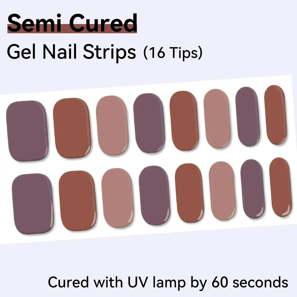 16strips Cartoon UV/LED Semi Cured Gel Nail Strips Pink Glitter Cat Eye Self-Adhesive Gel Nail Wraps Full Cover UV Nail Sticker from PriceLows™