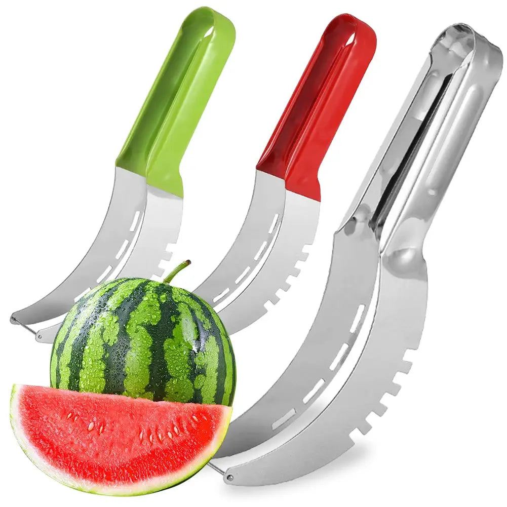 Stainless Steel Watermelon Slicer with Non-Slip Handle Kitchen Fruit Slicer Cutter Tool Kitchen Gadgets for Pineapple Cantaloupe from PriceLows™
