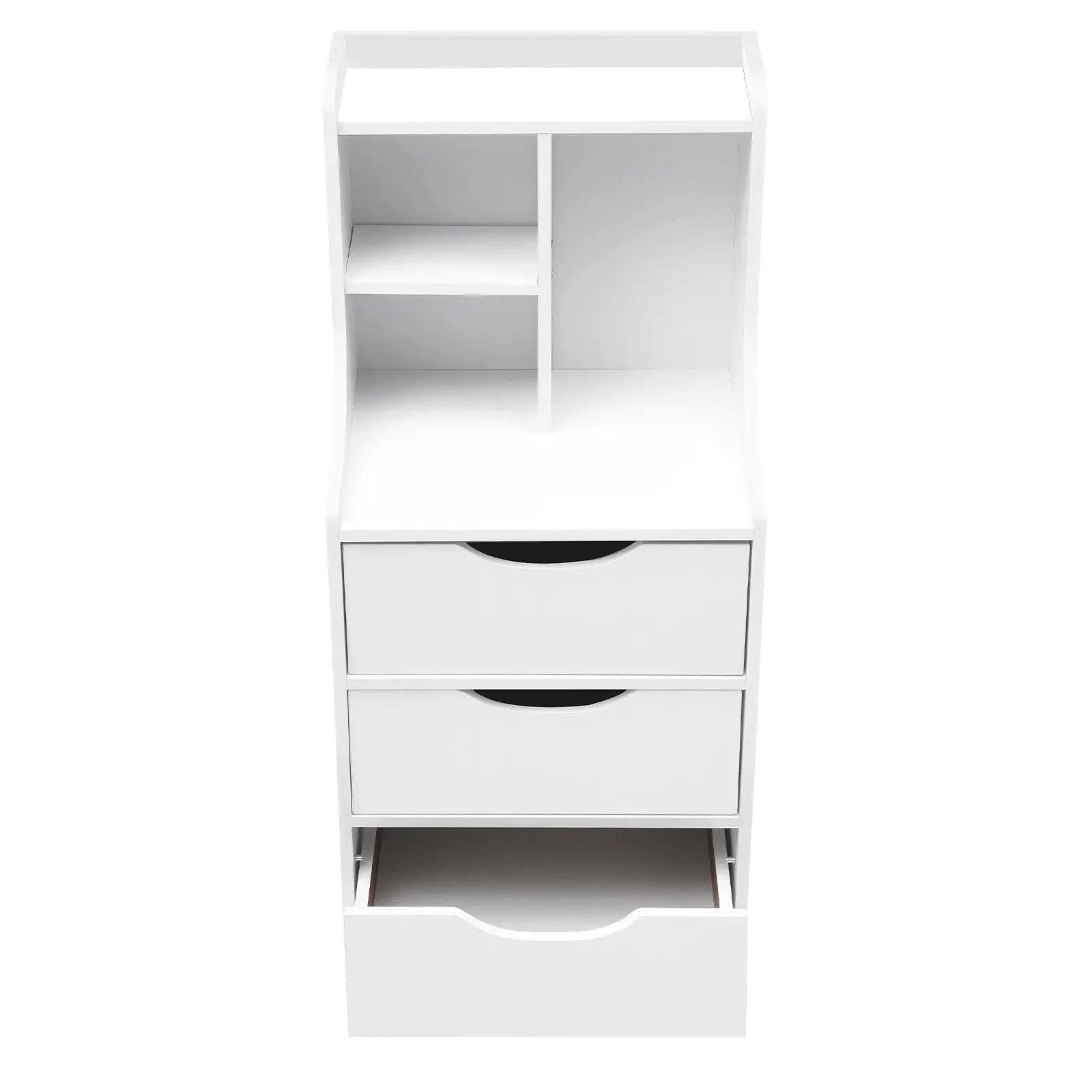 Nightstands, Bedside Table with Drawers, 3 Drawer White Nightstand Cabinet 37x30x85cm for Bedroom Storage Living Room from PriceLows™