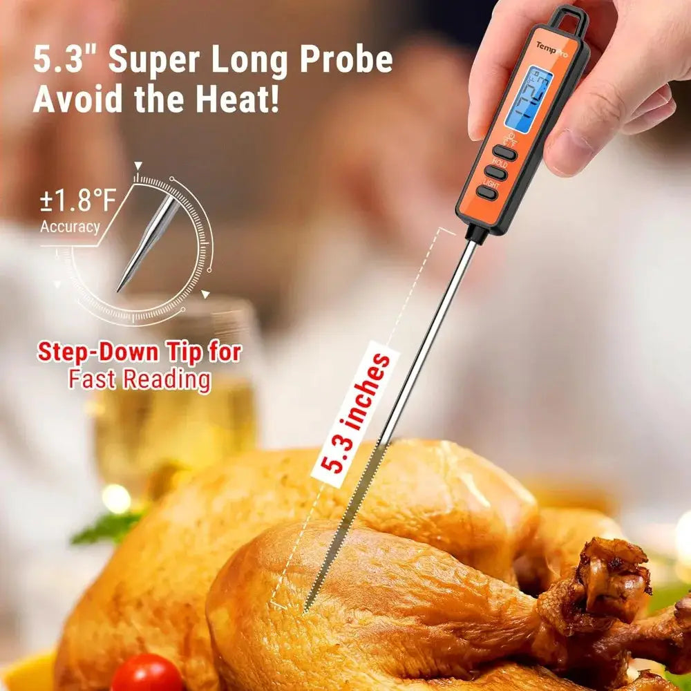 Digital Meat Thermometer | Instant Read | Long Probe | One Size