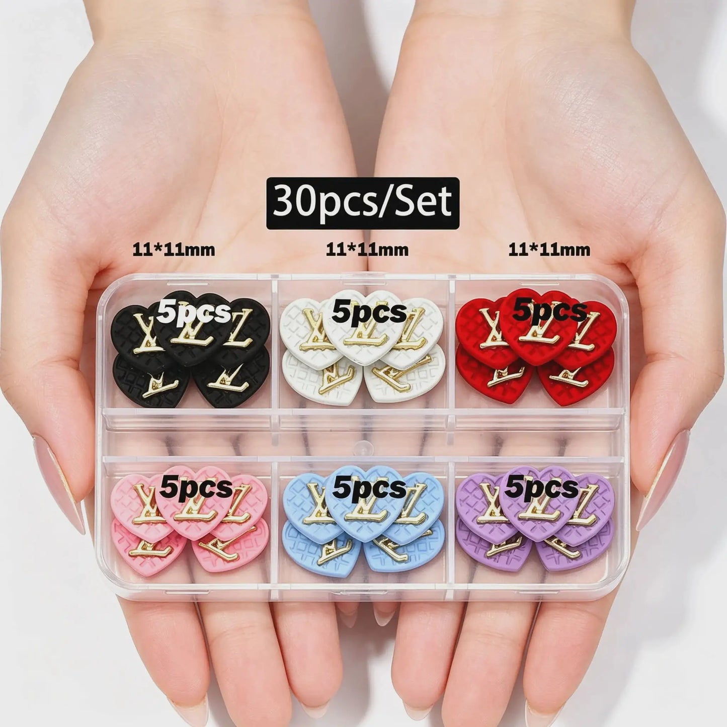30/60pcs/Box 3D Luxury Metal Nail Art Decorations Alloy Shiny Rhinestones Pearl Gems Zircon Diamond Charms DIY Nail Accessories from PriceLows™