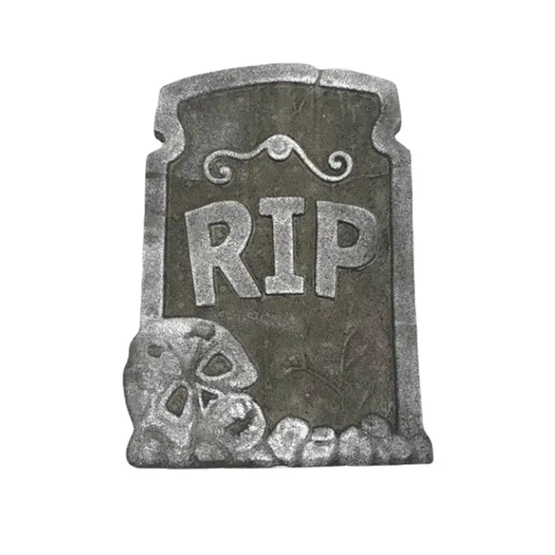 Halloween Foam Tombstone Set | Graveyard Skeleton Props | 4 Pcs Yard Outdoor Decor