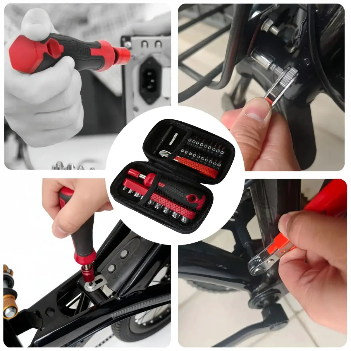 Household Repair Toolbox Combination Ratchet Wrench Screwdrivers Socket Repair Set Tool Box With 25mm multi model S2 Bit Heads from PriceLows™