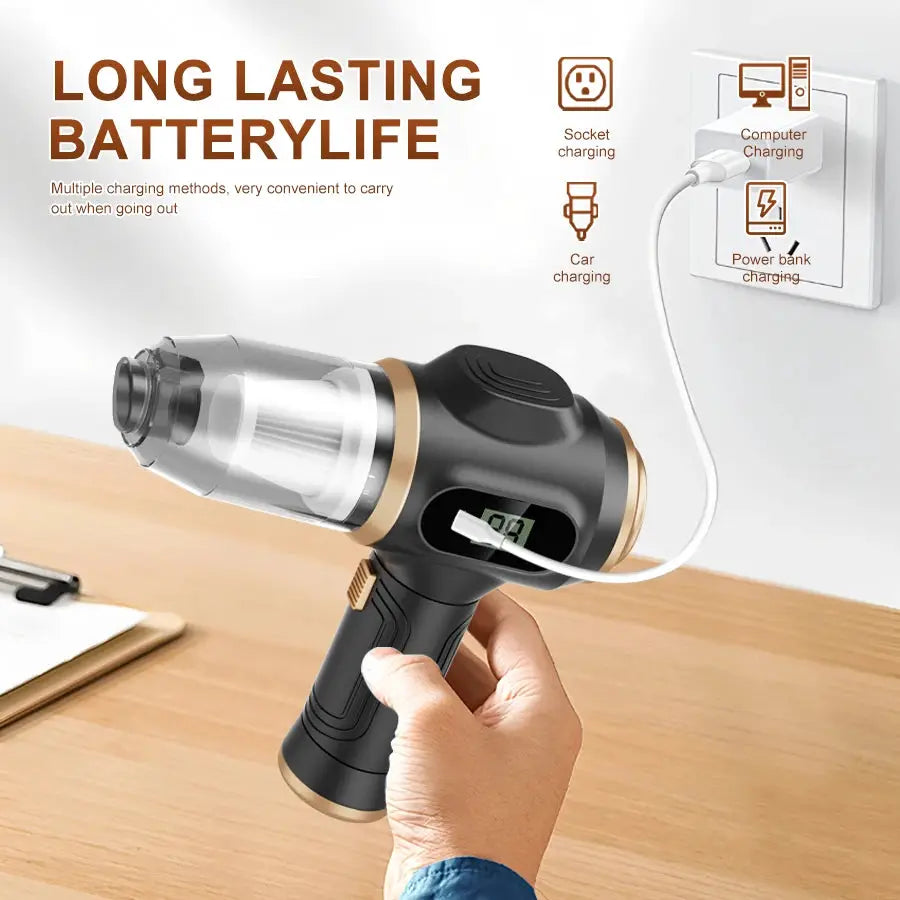 Cordless Handheld Vacuum Cleaner | Battery Life 1.5-2 Hours | Dust Box 0.5 L