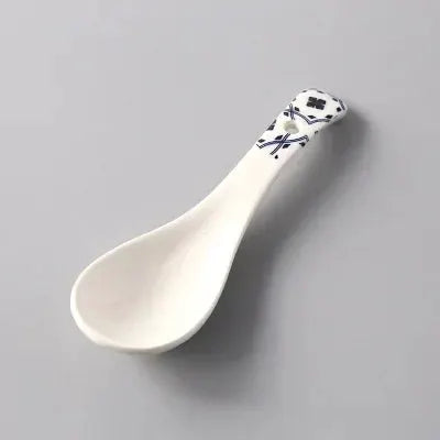 1Pcs Ceramic Spoon Multi-Function Glaze Porcelain Japanese Scoop Porridge Soup Spoon Tableware Restaurant Household Kitchenware from PriceLows™