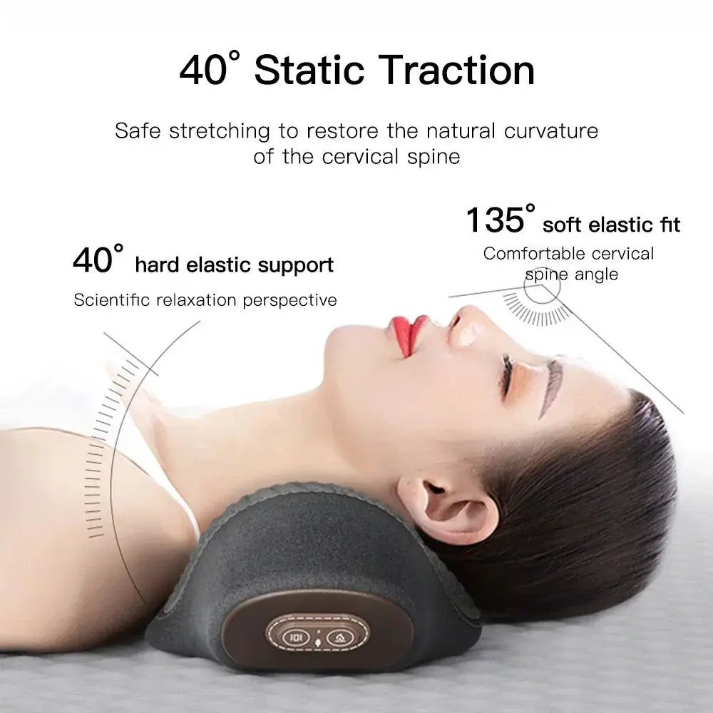 Neck Massager Pillow | Cervical Stretcher | Heating Vibration | One Size