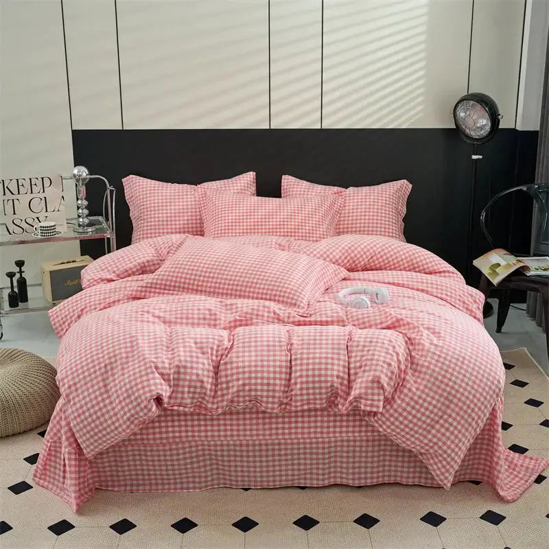 Duvet Cover | 100% Cotton | Plaid Style | 160X210 And 220X240