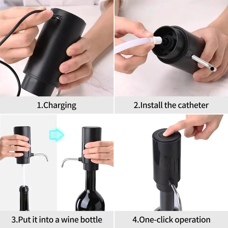 Rechargeable Electric Wine Aerator Dispenser Automatic Wine Decanter Intelligent Electric Wine Dispenser Party Kitchen Tool Gift from PriceLows™