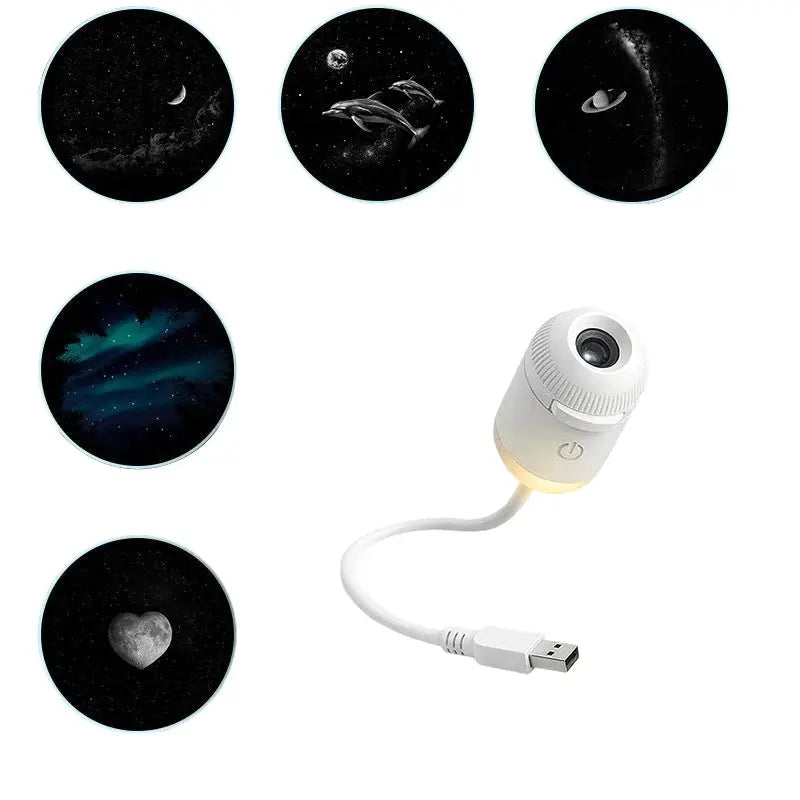 Galaxy Star Projector | Mini LED Night Light | Two In One Design