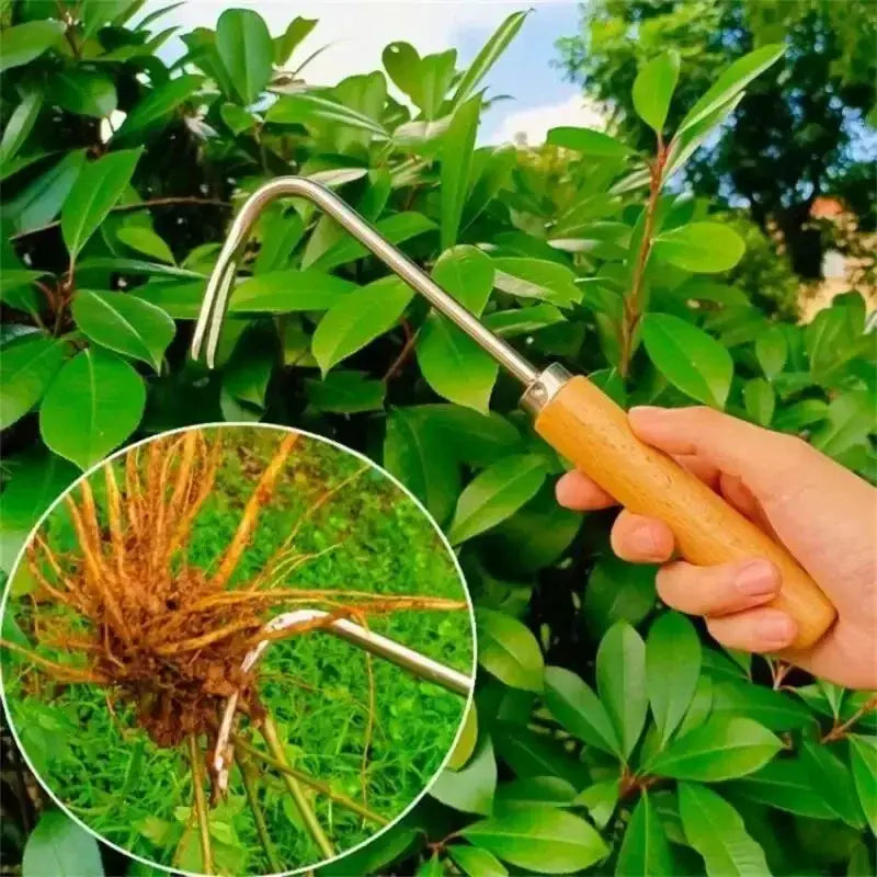 Stainless Steel Gardening Weeder | Manual Root Puller | Portable Hand Tool